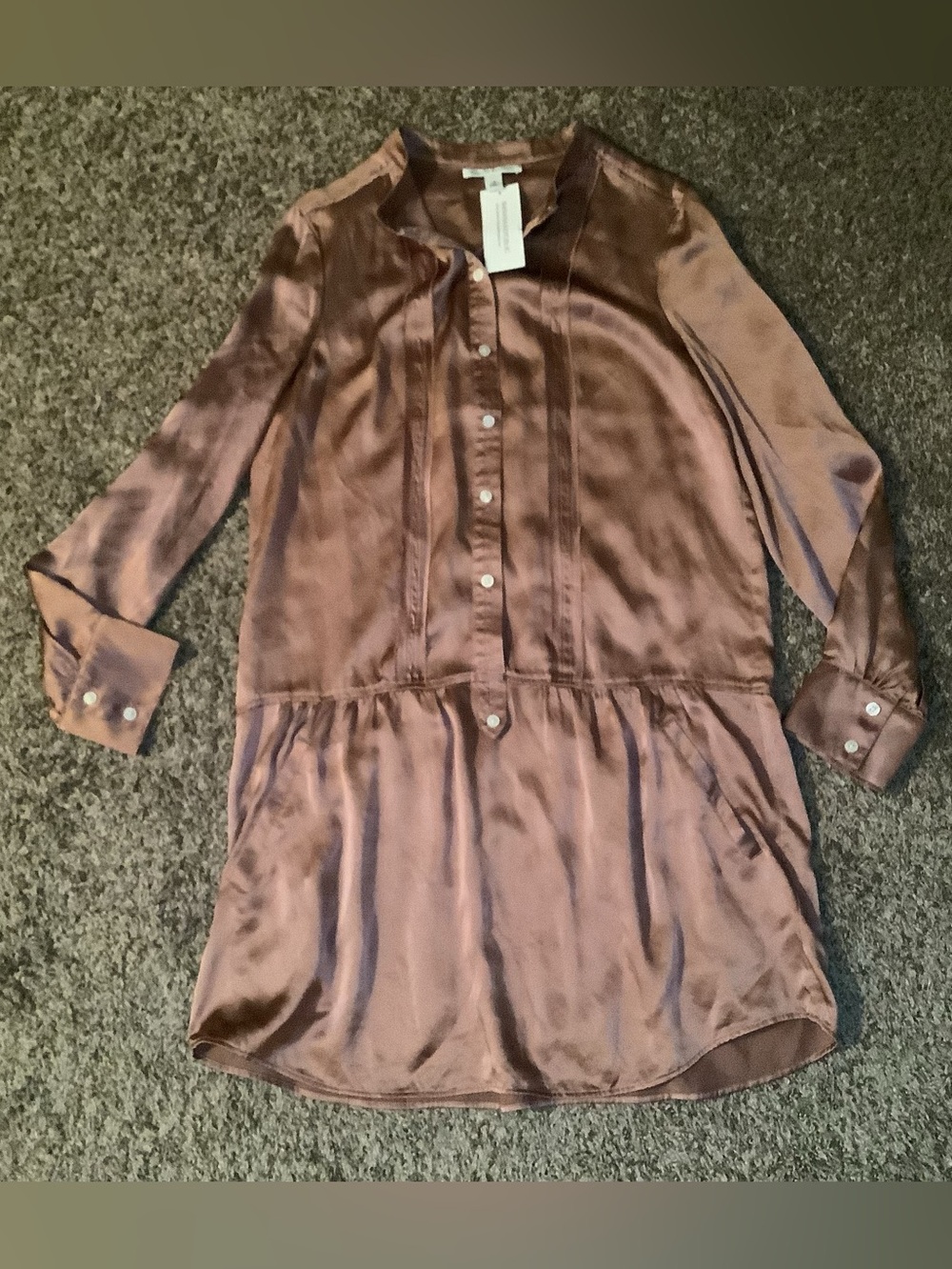 Banana Republic button down shirt dress, 100% silk, size: 12